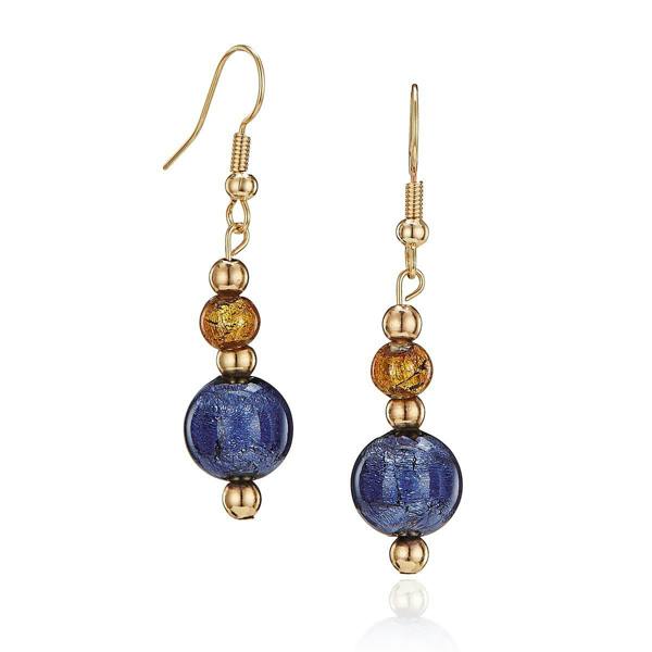 Pia Dynamic Harmony Orange Violet Murano Earrings