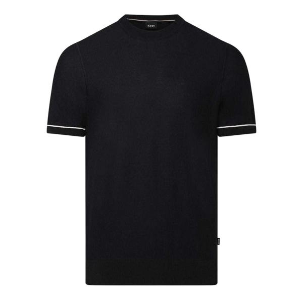 Boss Mens Jianfranco Plain T-Shirt - Dark Blue - 