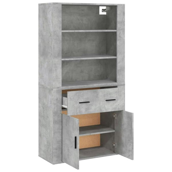 Berkfield Highboard Concrete Grey Engineered Wood