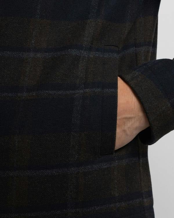 Steel & Jelly Malham - Check Wool Blend Harrington Jacket