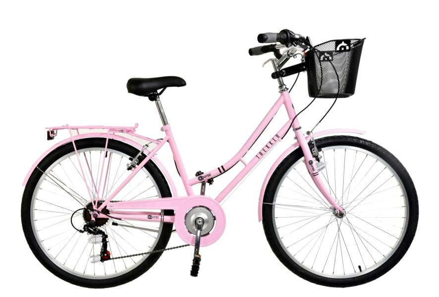 Aurai Trekker Ladies Heritage Bike 26in Wheel 6 Speed - Candyfloss