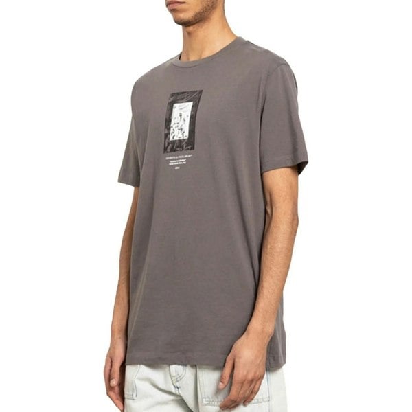 Off-White Paint Mirror Logo Slim Fit Grey T-Shirt XS