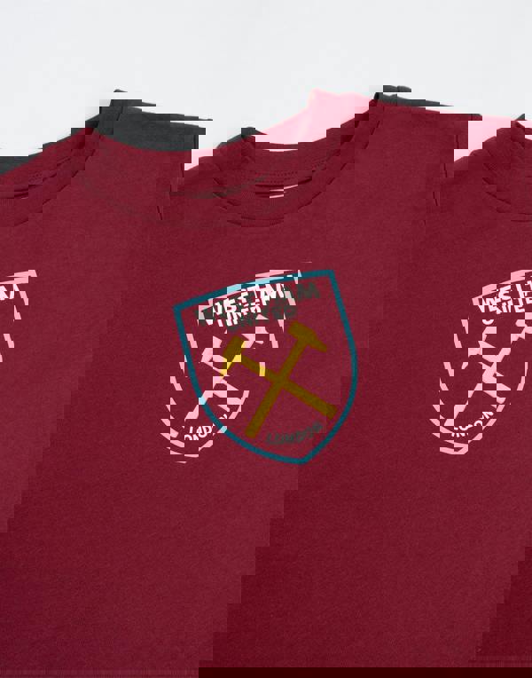 West Ham United Boys Red Logo Short Sleeve Long Leg Pyjama Set