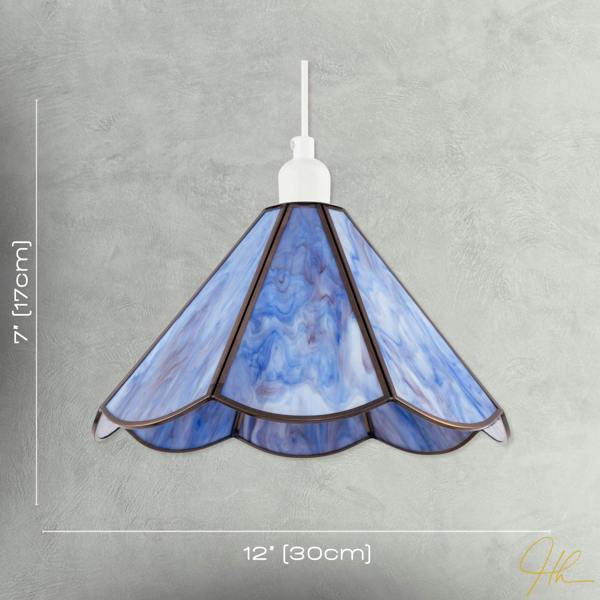 Classic Lavender Purple Tiffany Glass Easy Fit Pendant Lighting Shade Image 7