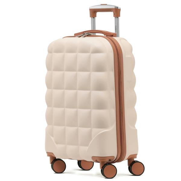 Flight Knight 55x35x20cm Hard Case Bubble Carry On Suitcase - 100+ Airline Approved
