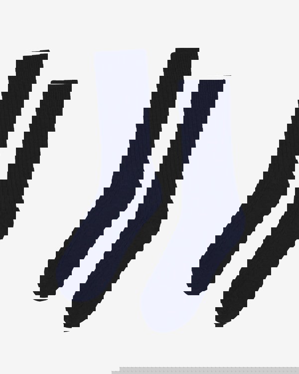 Colorful Standard Mens Merino Wool Blend Socks - Navy Blue