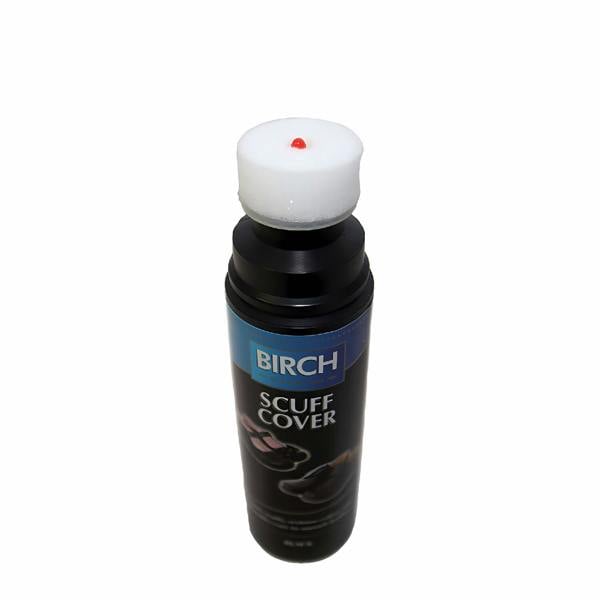 BIRCH Black Scuff Cover - Conceals Scratches & Scuffs on Leather Shoes 75ml