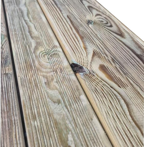 Snowdon Timber Treated Reject Decking Board (T) 21mm (W) 120mm (L) 2.4m - Pack of 10