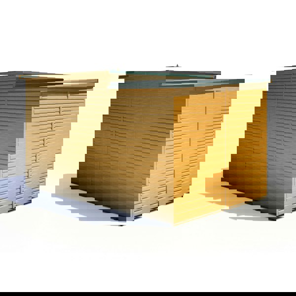 Shire Hampton with Side Shed 8x12 Corner Summerhouse 12mm Interlock Cladding - Best Shed