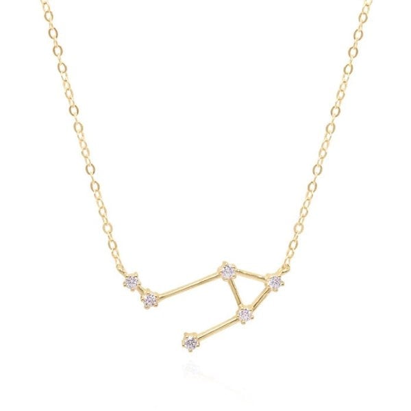 Gold Trip Libra Zodiac Constellation Necklace