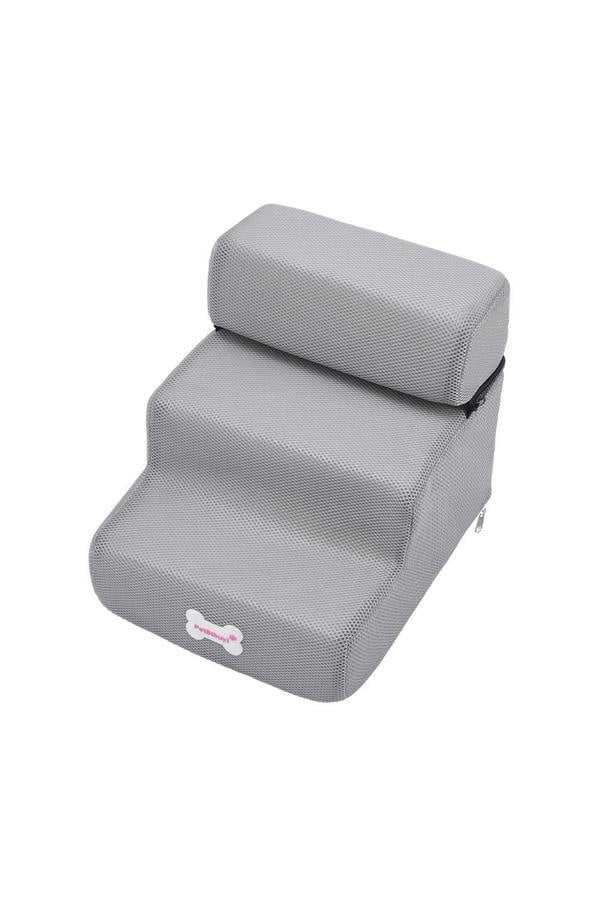 Living and Home 3-Step Upholstered Pet Stairs Climbing Ladder with Detachable Cover