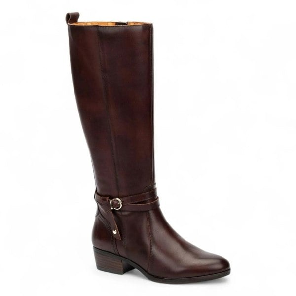 Pikolinos Daroca - Women's Caoba Brown Knee High Leather Boots