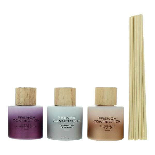 French Connection Metallic Collection Trio of Reed Diffuser Gift Set 3 x 50ml