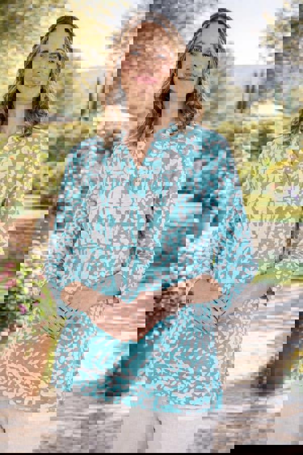 TIGI Mono Aztec Print Top