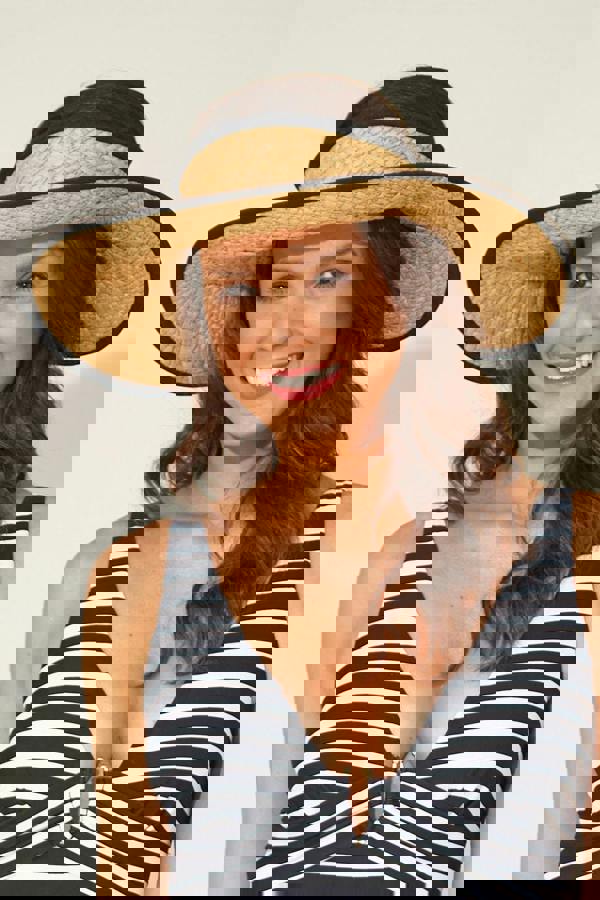 Straw Tie Back Foldable Sun Visor