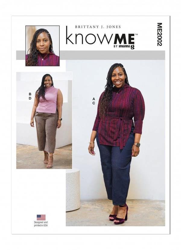 Know Me Sewing Pattern 2002, Tops, Trousers for Women, M1 (10-12-14-16-18) - Intermediate