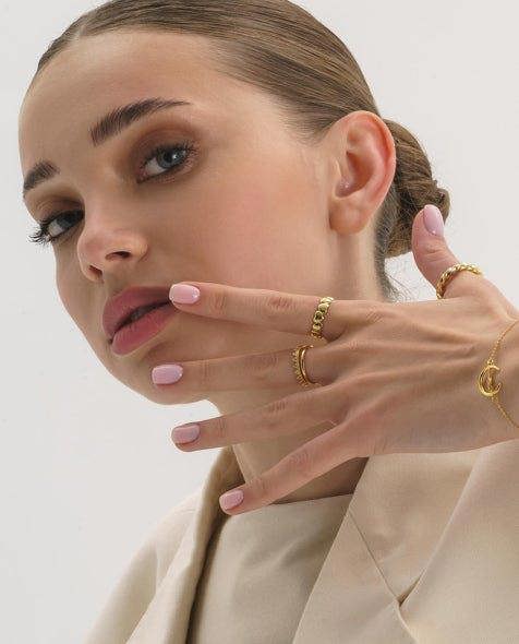 14K Gold Twist Band Ring - Rings - Elk & Bloom