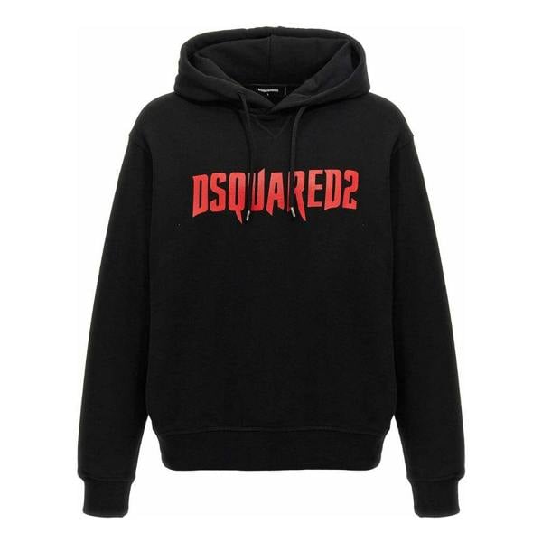 Dsquared2 Printed Hoodie Black M