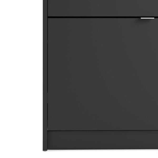 Wyld Haus Prague Black Shoe Cabinet 4 Flip Down Doors