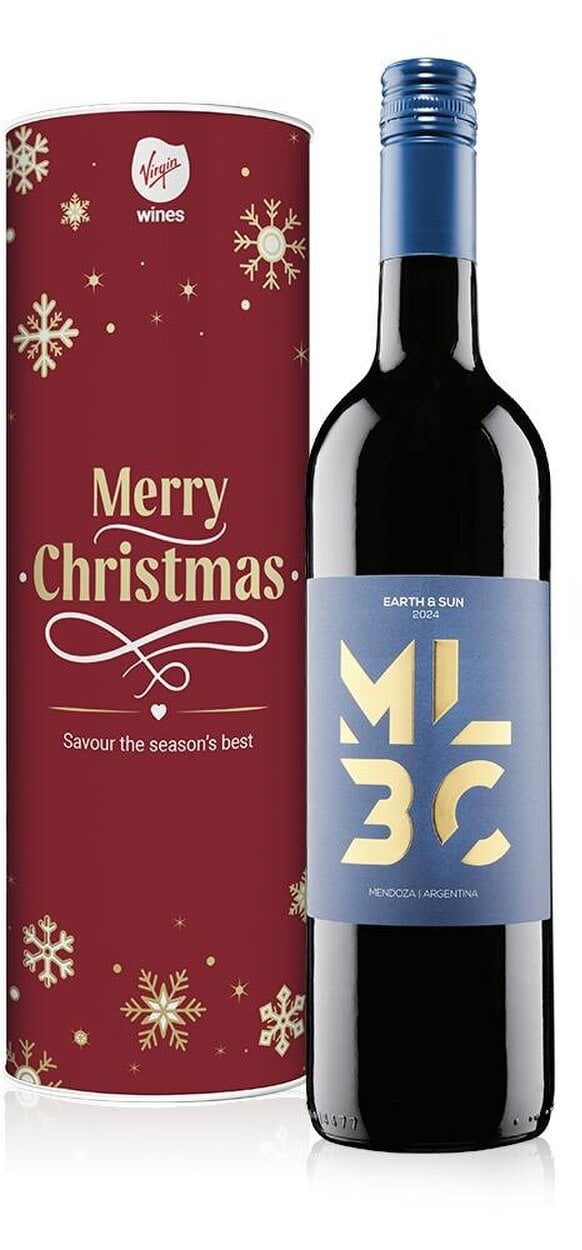 Virgin Wines Merry Christmas Malbec Gift Tube