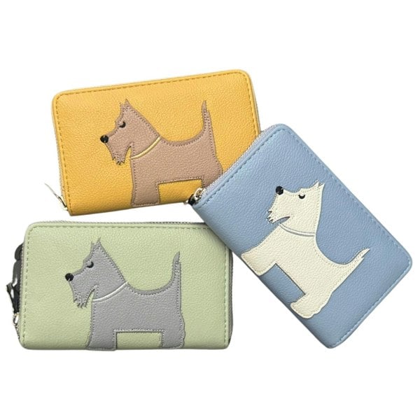 Fores Collection Scottie Dog Zip Around Purse – Women’s Faux Leather Concertina Wallet