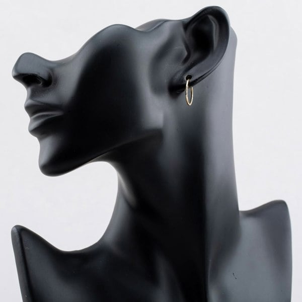 T. H. Baker 9ct Yellow Gold 14mm Twist Endless Hoop Earrings 1.51.3198