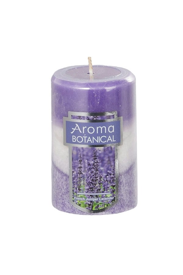Living and Home 3Pcs Purple Lavender Scented Candle Set