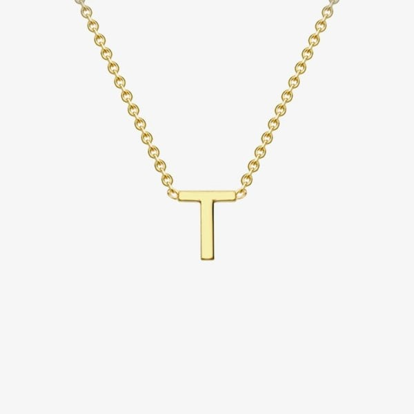 T. H. Baker 9ct Yellow Gold Mini Initial T Necklace 1.19.0169