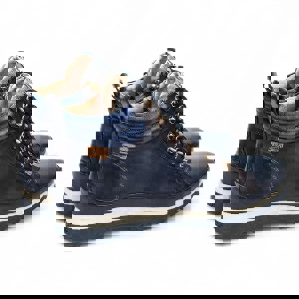 Pikolinos Vigo - Women’s Blue Leather Ankle Trainers Boots