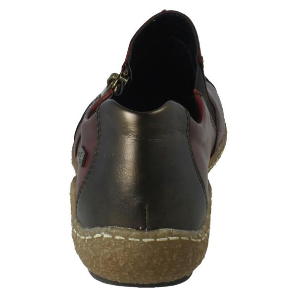 Rieker Ladies Rieker Zip Fastening Leather Casual Shoes L7571