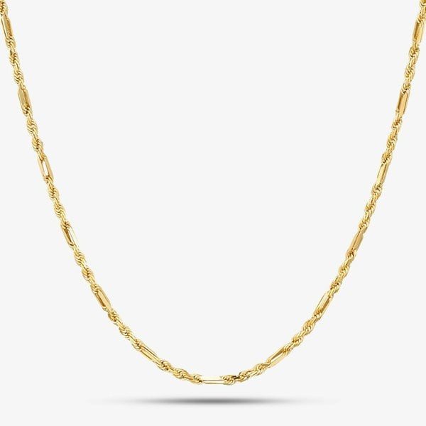T. H. Baker 9ct Yellow Gold 18 Inch Figaro Rope Chain SRFC-210-9Y-18