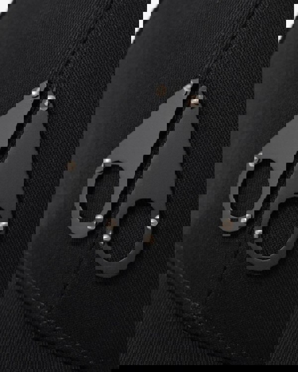 Moose Knuckles Front Logo Icon Cap - Black/Black Logo - CHO - Designer Unisex Hats