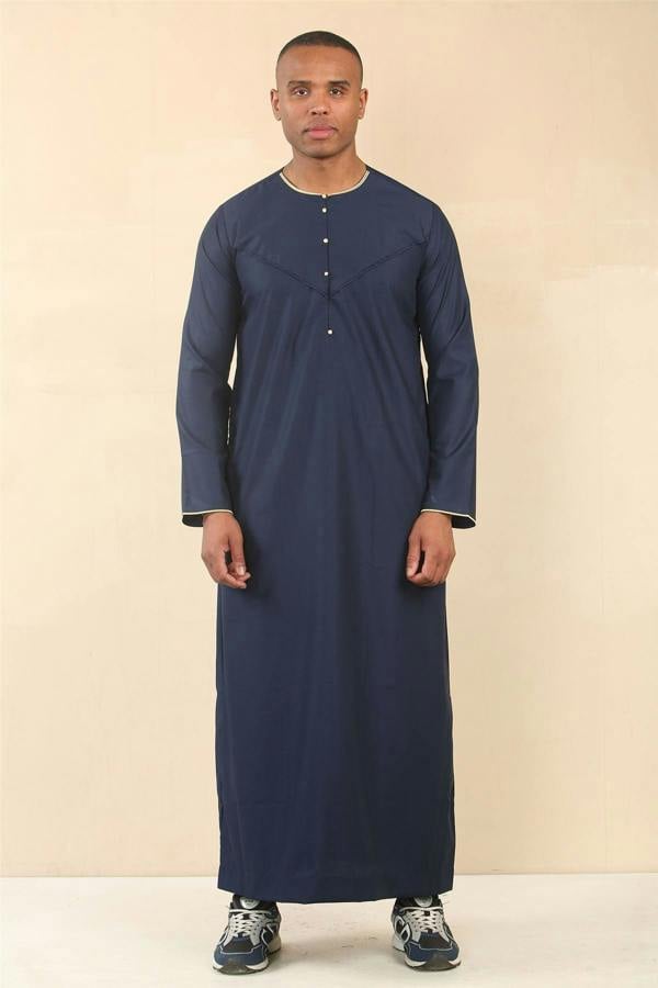 Infinity Leather Men's Omani Eid Thobe  Saudi Emirati Jubba Robe