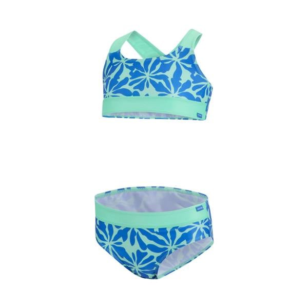 Regatta Girls Dakaria III Floral Bikini Set - Sonic Blue/Ice Green