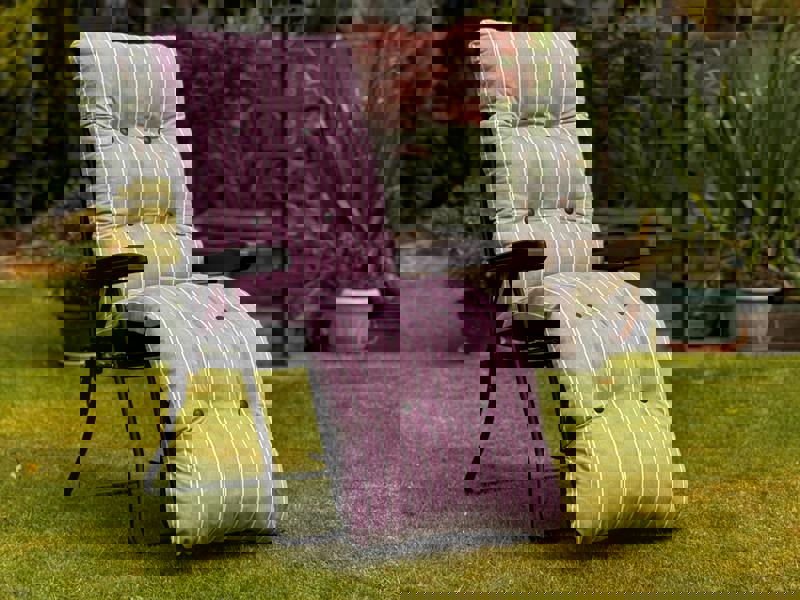 Glendale Garden Relaxer (Pattern Options Available) 99 x 58 x 73 Purple Stripe The Garden Furniture Shop