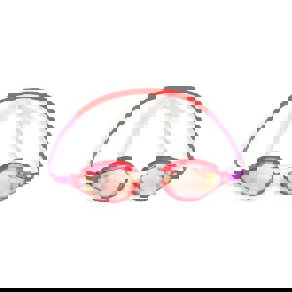 Arena Airspeed red and purple mirror swim goggles with clear silicone lenses