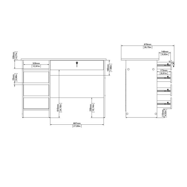 Furniture To Go Function Plus Desk in Cashmere