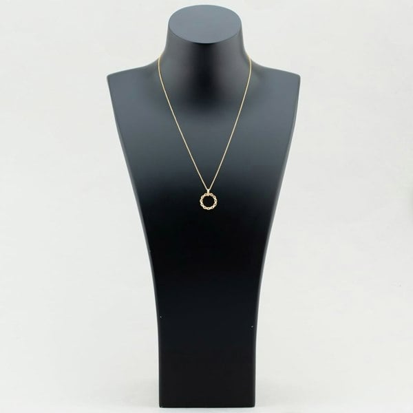 T. H. Baker 9ct Yellow Gold Diamond Cut Twist Circle Necklace 1.19.0414