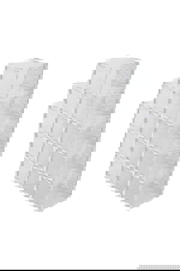 Living and Home 12Pcs Plastic Stackable Shoe Storage Box Organiser