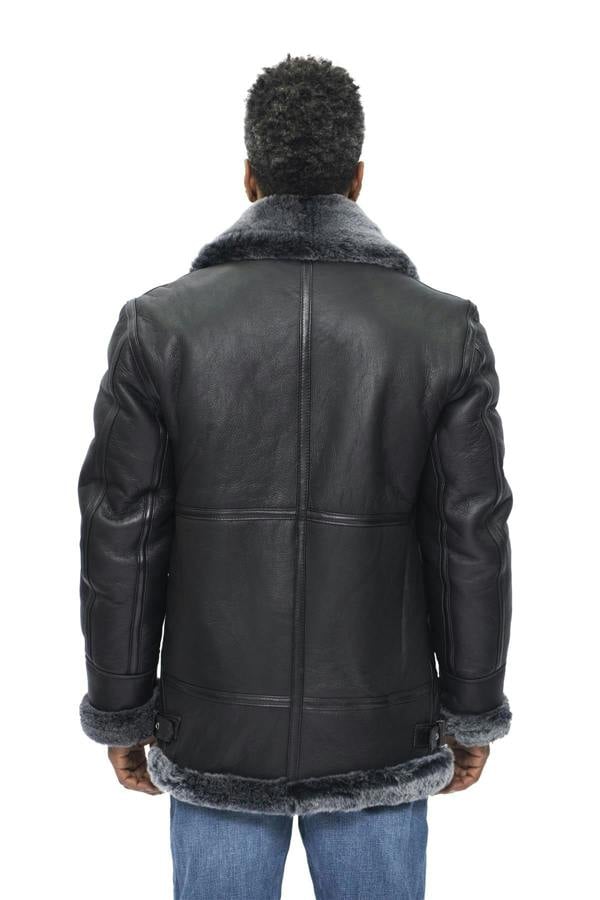Infinity Leather Mens B3 Aviator Flying Sheepskin Jacket-Alhambra