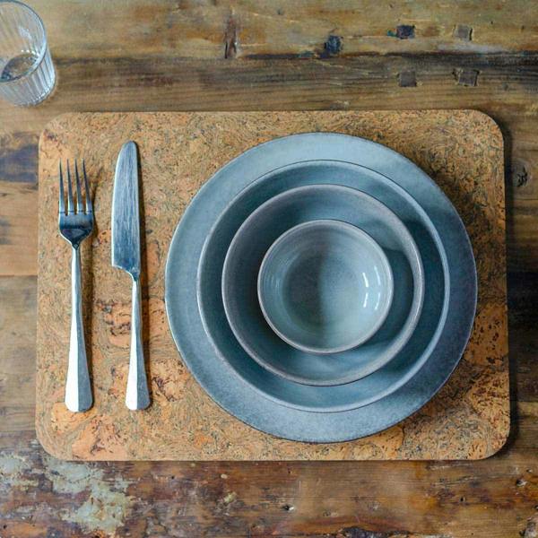 Cooks Professional Set of 4 Nordic Stoneware Pasta Bowls | Grey