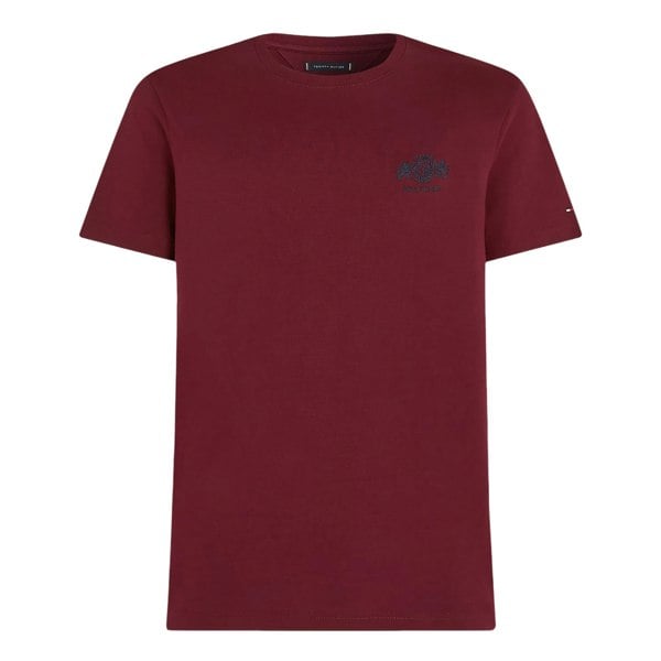 Tommy Hilfiger Mens Logo Embroidered T-Shirt - Purple