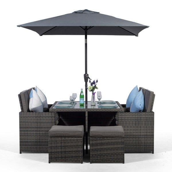Giardino 4 Seater Rattan Cube Dining Set