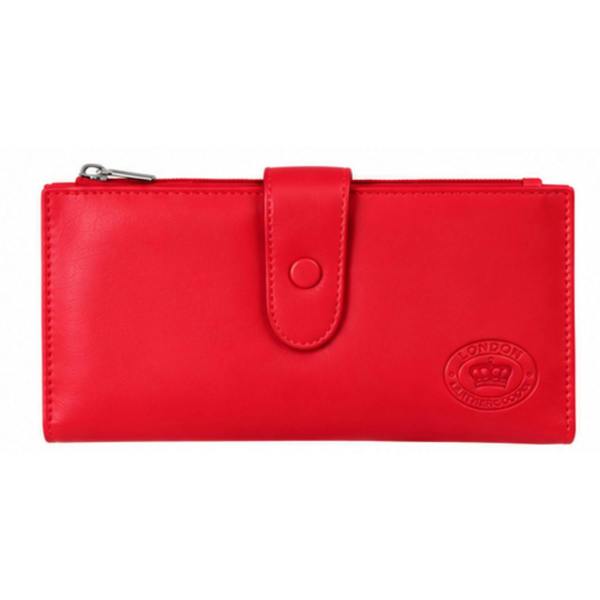 London Leathergoods Genuine Cow Nappa Leather RFID Long Purse
