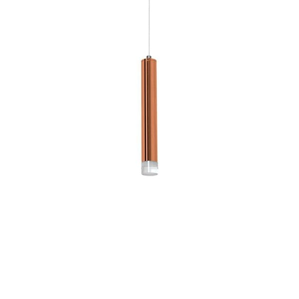 Milagro Copper Designer 5W LED Pendant Copper / Rose Gold Industrial Chic Cylindrical Shape