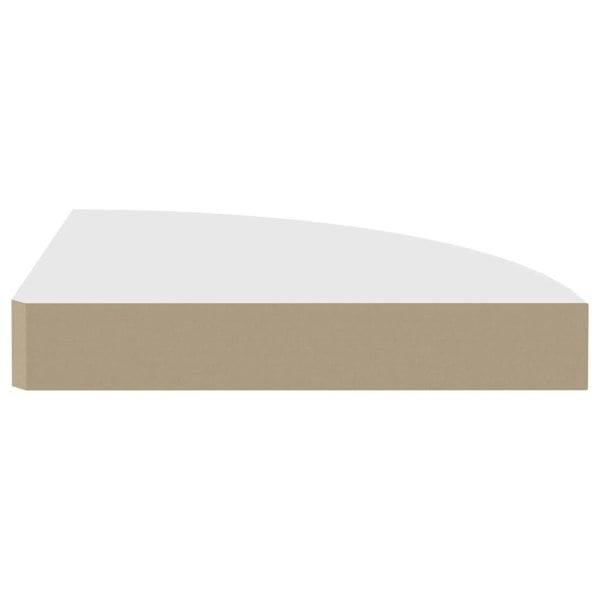 Berkfield Floating Corner Shelves 4 pcs White 25x25x3.8 cm MDF