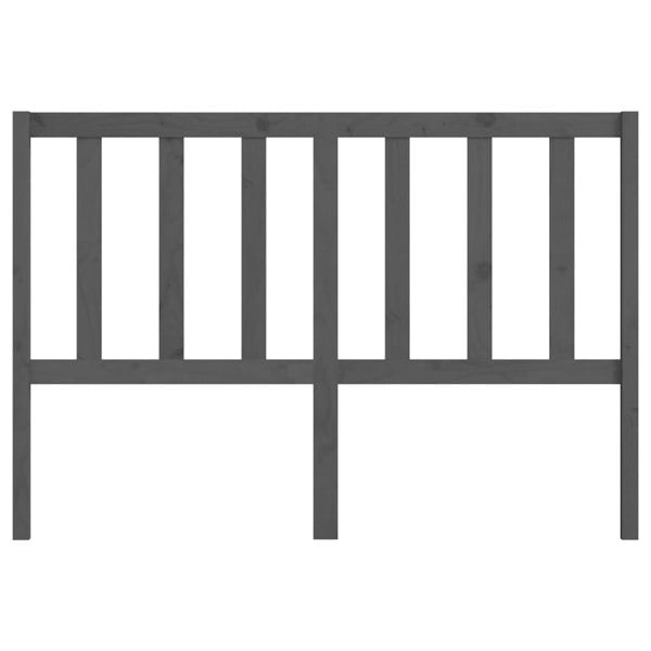 Berkfield Bed Headboard Grey 126x4x100 cm Solid Wood Pine