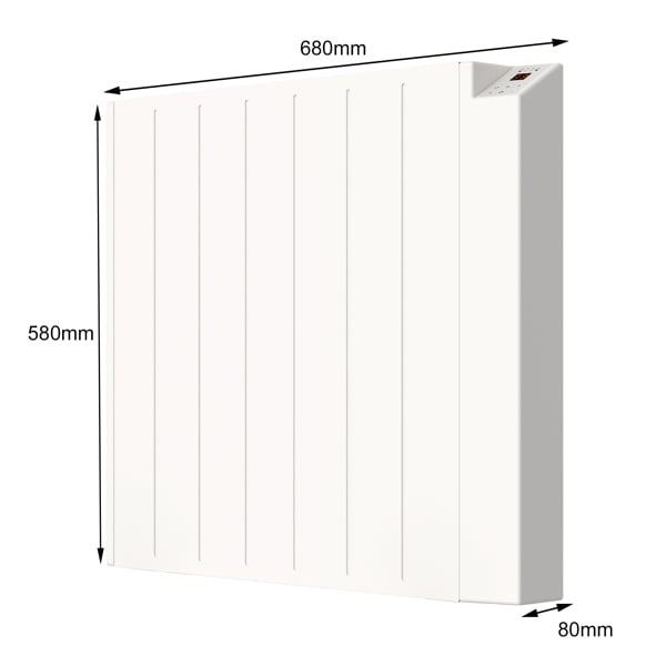 MYLEK Electric Radiator Panel Heater WIFI Smart APP Eco 1500W Bathroom Safe Wall Mounted Timer Thermostat