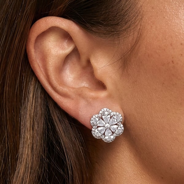 MUCHV Bridal Flower Earrings