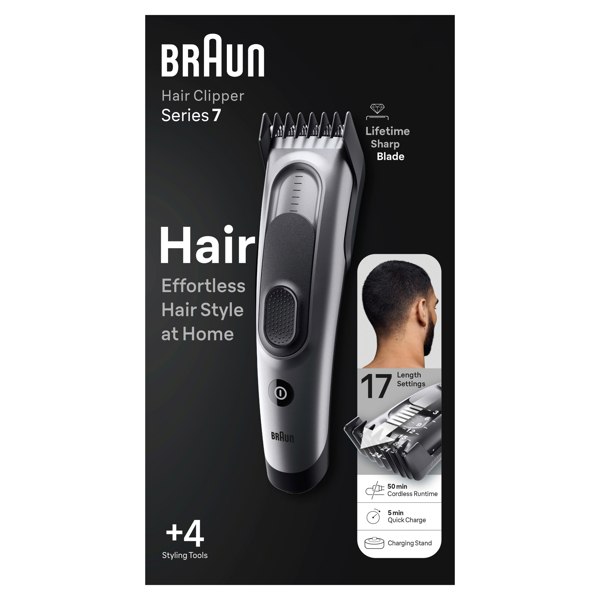 Braun Hair Clipper Series 7 HC7390, Hair Clippers For Men With 17 Length Settings